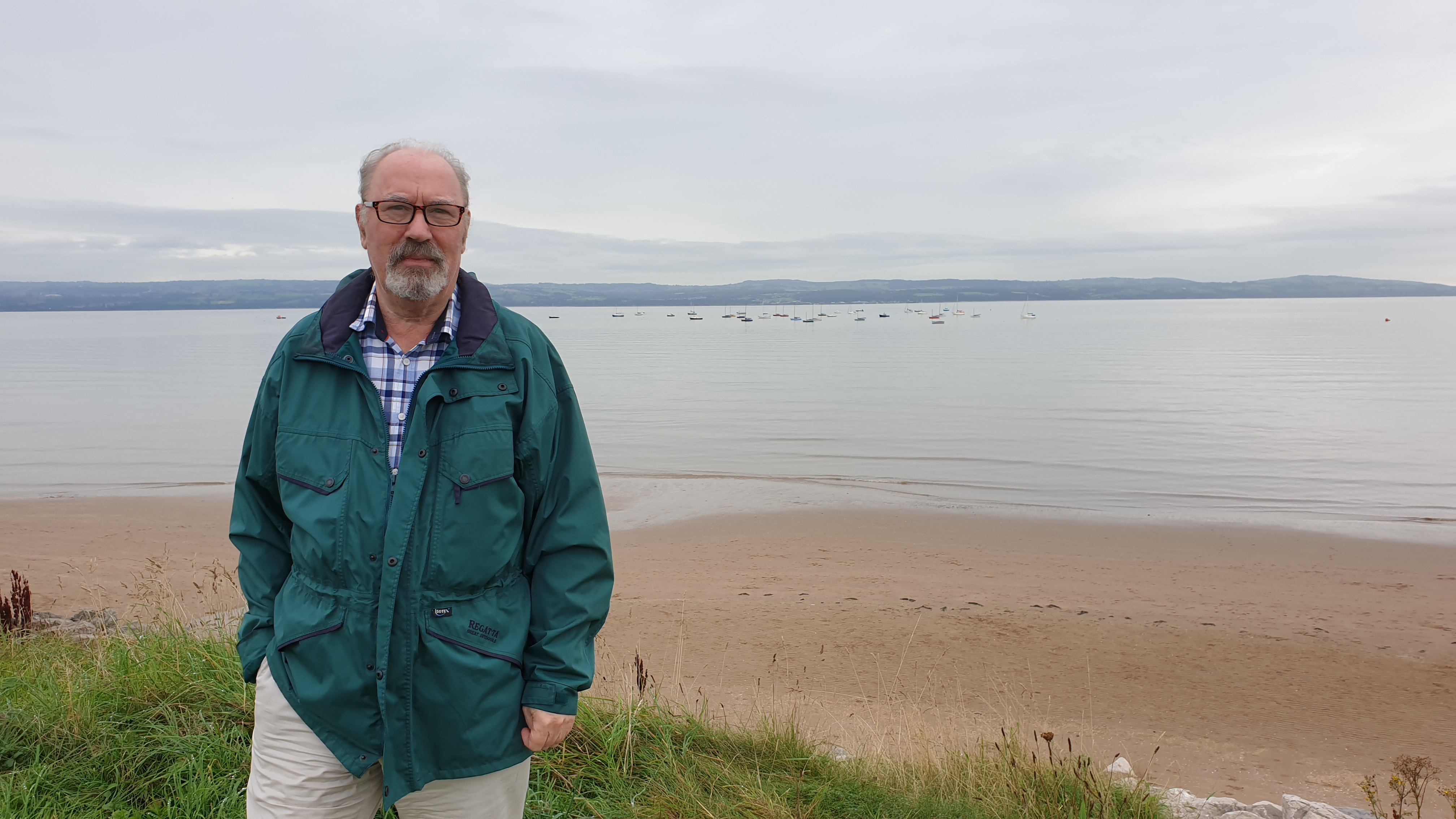 The editor, Ron Hall, celebrating 28 years of publication at the seaside